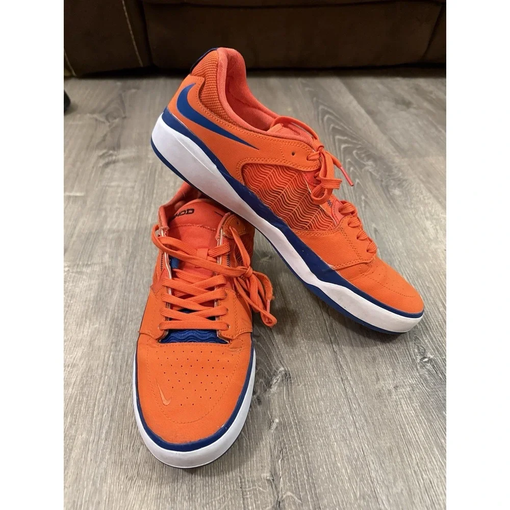 Nike Men's Ishod Wair SB Premium Low Orange Blue Jay Skate Shoes Size 13